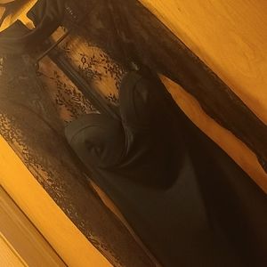 Black lace dress